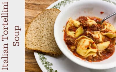 Italian Tortellini Soup with Pork Sausage