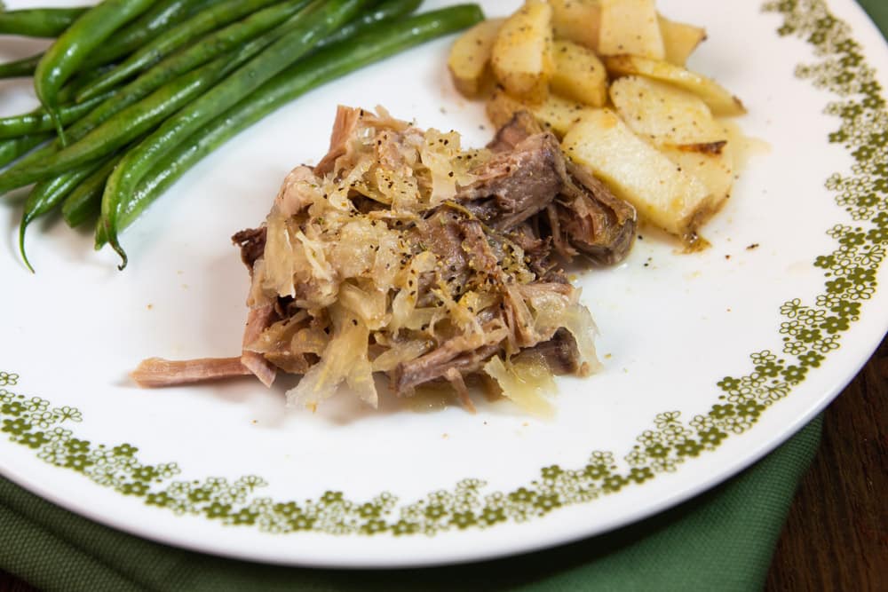 Crock pot Pork with Sauerkraut