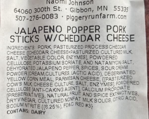 Jalapeno Cheddar All Pork Meat Sticks - Image 2